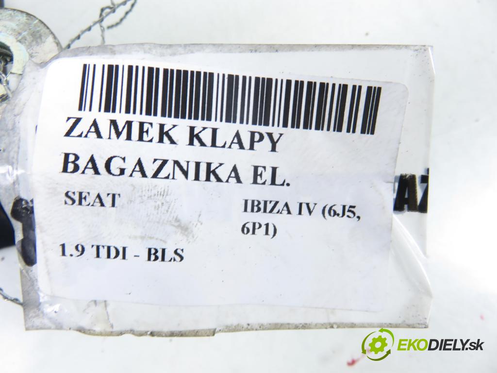 SEAT IBIZA IV (6J5, 6P1) HB 2009 77,00 1.9 TDI - BLS 1896,00 zámok dverí kufor EL. 6J3827505