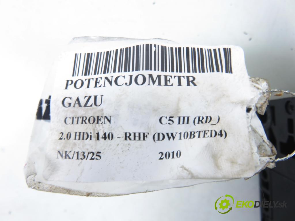 CITROEN C5 III (RD_) LIFTBACK 2010 0,00 2.0 HDi 140 - RHF (DW10BTED4) 1997,00 Potenciometer plynu  (Potenciometer plynového pedálu)