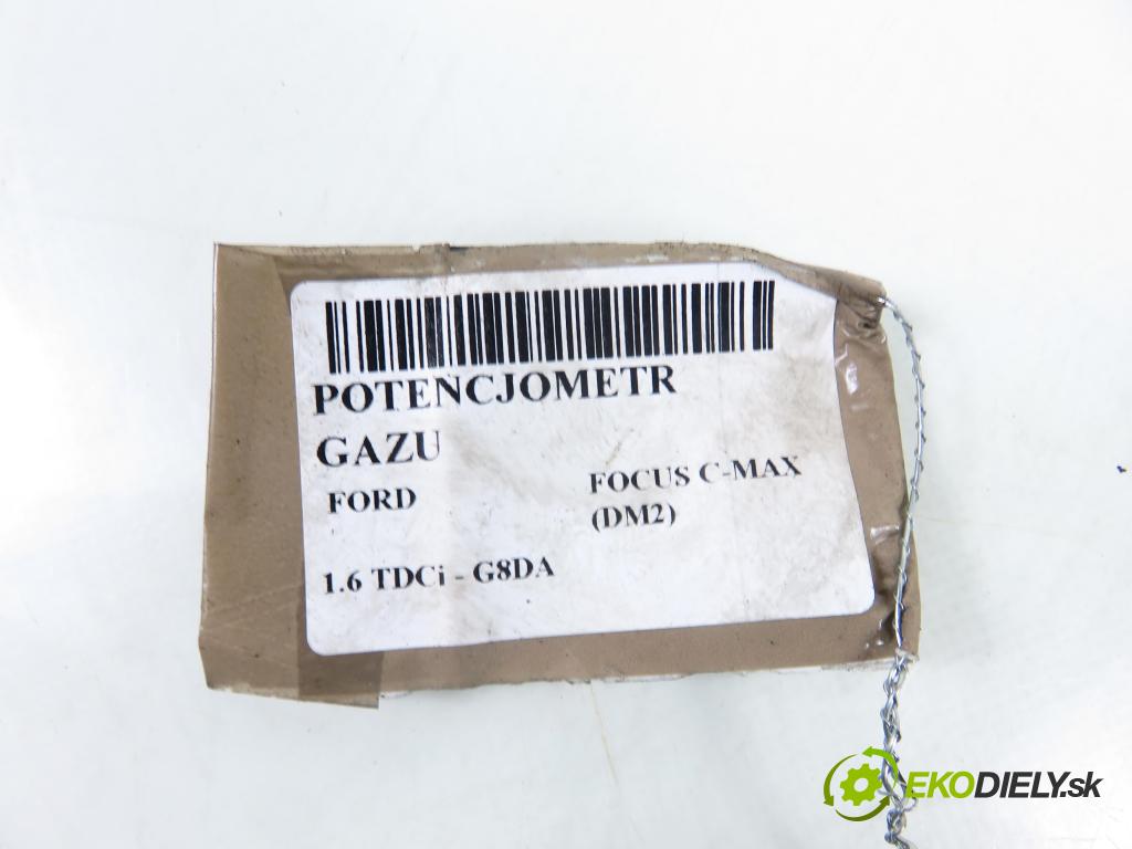 FORD FOCUS C-MAX (DM2) MINIVAN 2004 80,00 1.6 TDCi 109 - G8DA 1560,00 Potenciometer plynu 3M519F836AF (Potenciometer plynového pedálu)