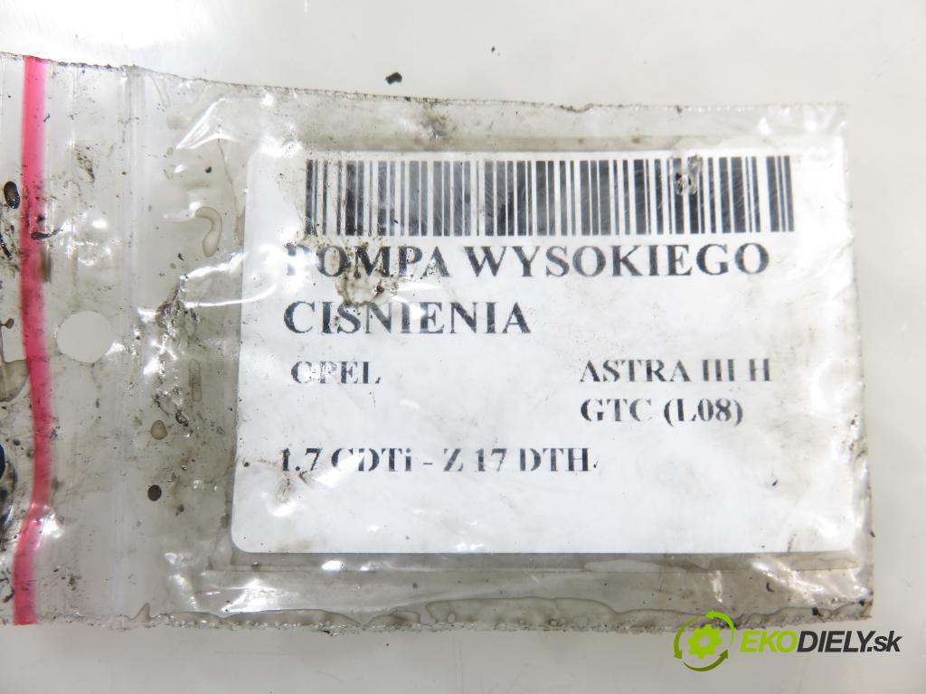 OPEL ASTRA H GTC (L08) HB 2006 74,00 1.7 CDTi - Z 17 DTH 1686,00 Pumpa vysokého tlaku 0445010086 ; 8973279243 ; 0928400493