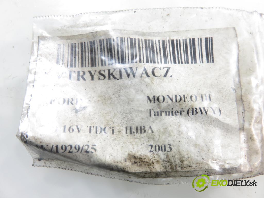 FORD MONDEO III Turnier (BWY) KOMBI 2003 85,00 2.0 16V TDCi 115 - HJBA 1998,00 vstrekovač EJDR00402Z ; 3S7Q9K546AB (Vstrekovač paliva)
