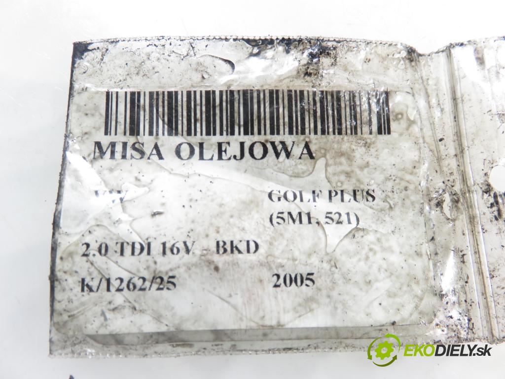 VW GOLF PLUS (5M1, 521) MINIVAN 2005 103,00 2.0 TDI 16V - BKD 1968,00 Vaňa olejová 038103603AG (Olejová vaňa)