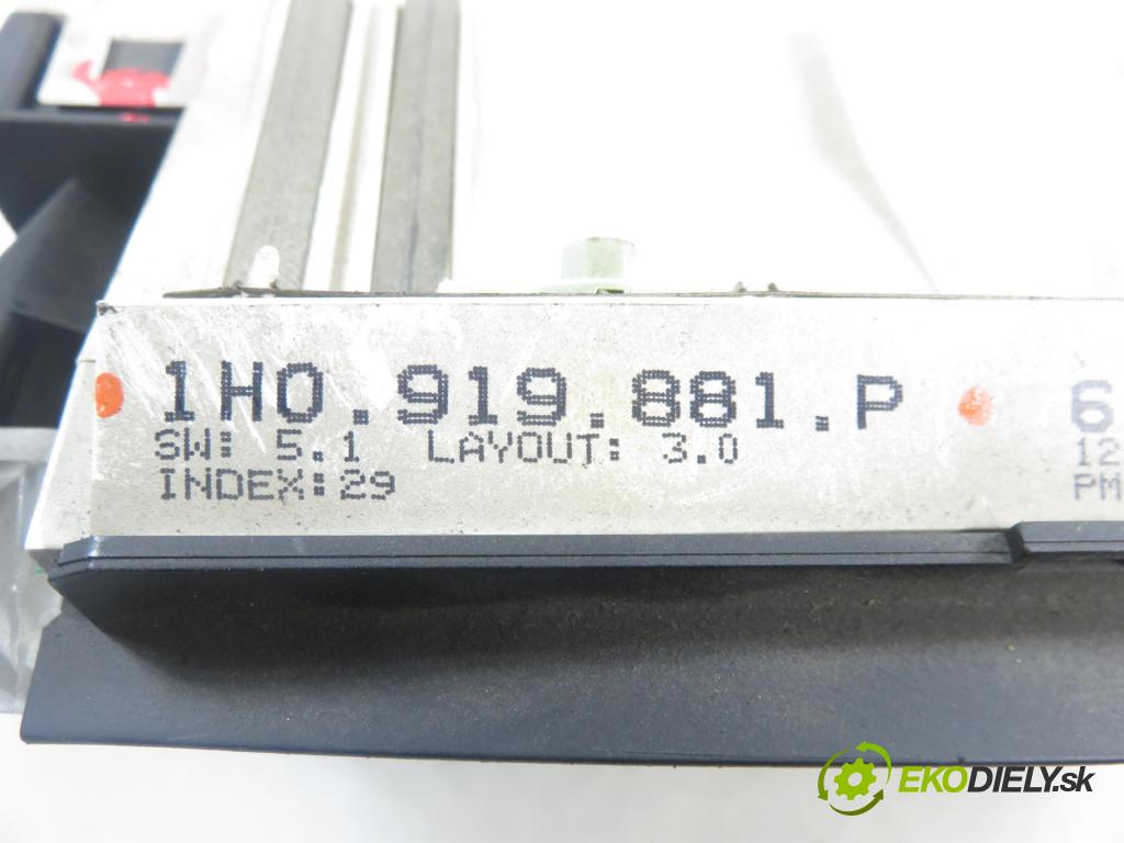 VW GOLF III Variant (1H5) KOMBI 1997 66,00 1.9 TDI - 1Z 1896,00 Prístrojovka elektrický 1H0919881P