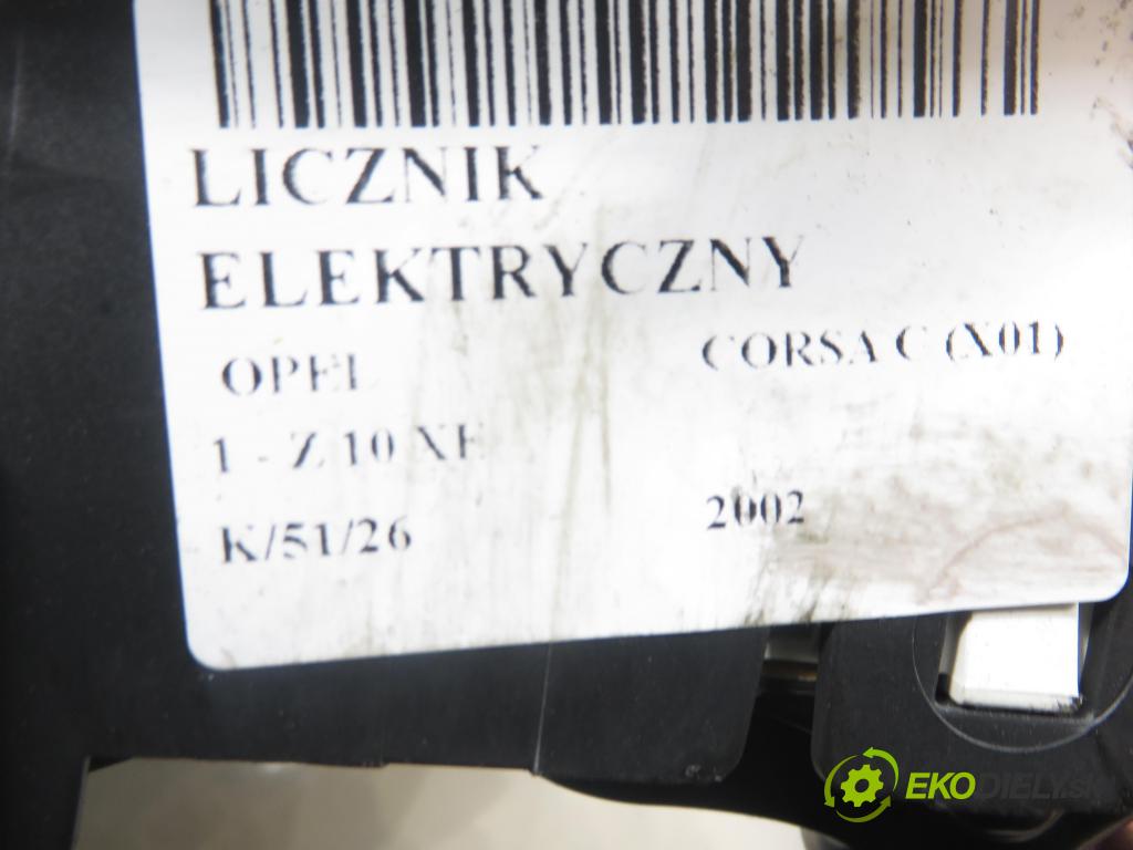 OPEL CORSA C (X01) HB 2002 43,00 1.0 12V 58 - Z 10 XE 973,00 Prístrojovka elektrický 09166813FK
