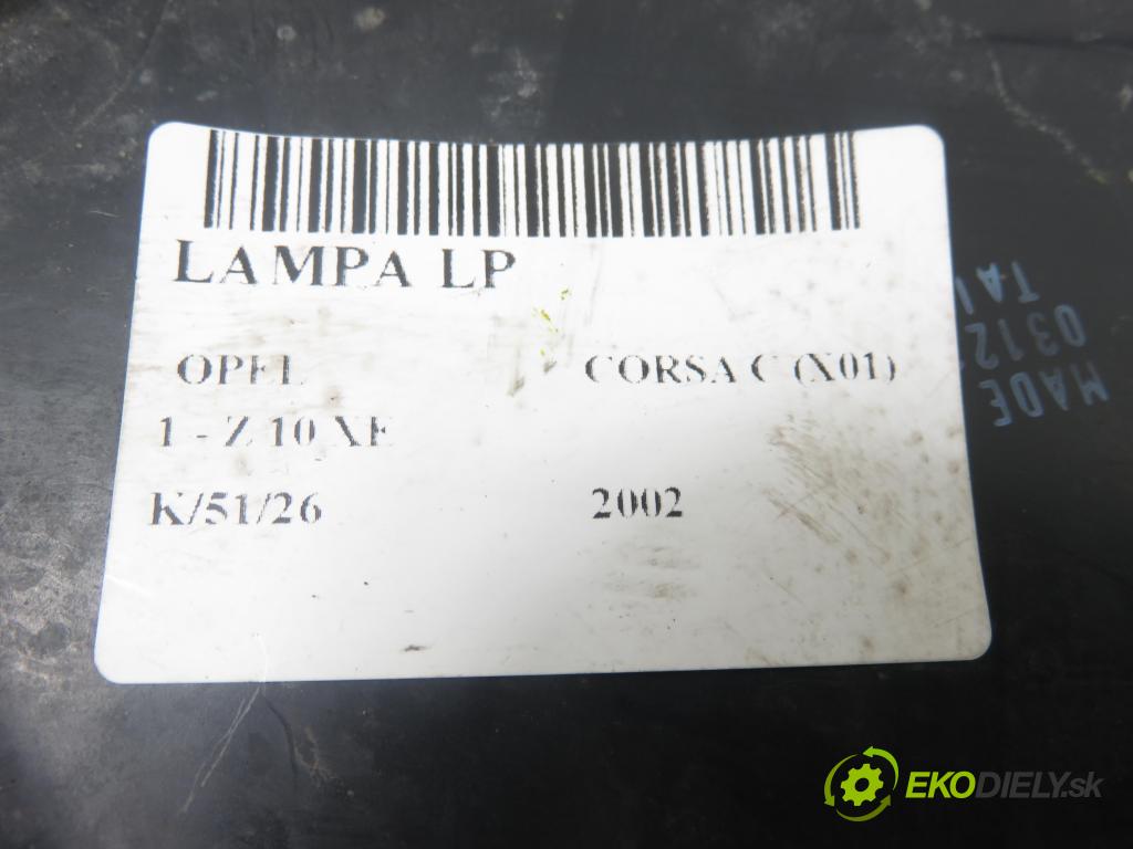 OPEL CORSA C (X01) HB 2002 43,00 1.0 12V 58 - Z 10 XE 973,00 Svetlo LP 