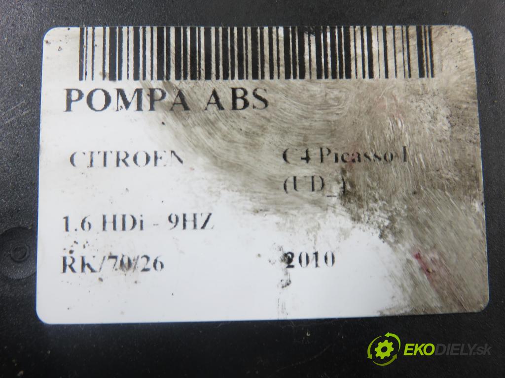 CITROEN C4 Picasso I (UD_) MINIVAN 2010 80,00 1.6 HDi 16V 109 - 9HZ 1560,00 Pumpa ABS 0265951427 (Pumpa ABS)