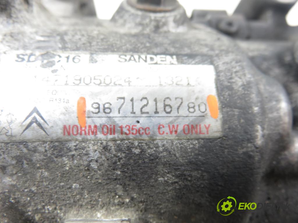 CITROEN C4 Picasso I (UD_) MINIVAN 2010 80,00 1.6 HDi 16V 109 - 9HZ 1560,00 KOMPRESOR: klimatizace 9671216780 (Kompresor klimatizace)