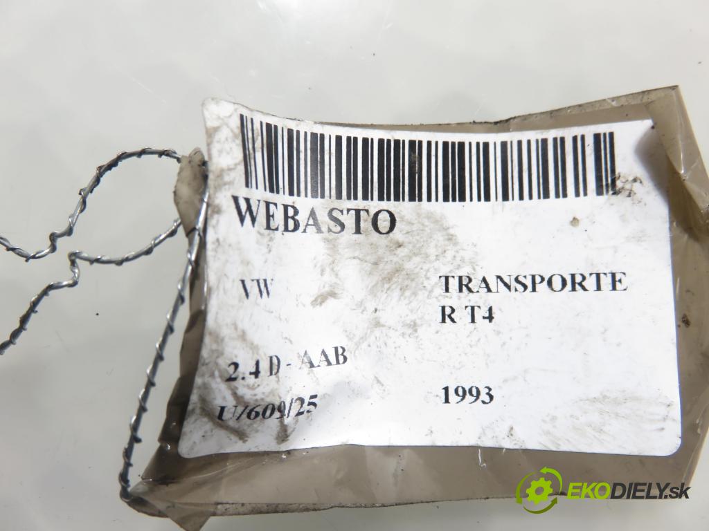 VW TRANSPORTER IV Platforma / podwozie (70E, 70L, 70M, 7DE, 7DL KABINA/PLATFORMA 1993 57,00 2.4 D 78 - AAB 2370,00 Webasto D3LC ; 25182201 (Webasto (nezávislé topení))