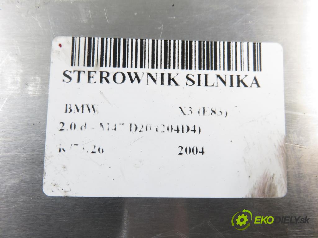 BMW X3 (E83) SUV 2004 110,00 2.0 d 150 - M47 D20 (204D4) 1995,00 Riadiaca jednotka Motor 0281011564 ; 7796571