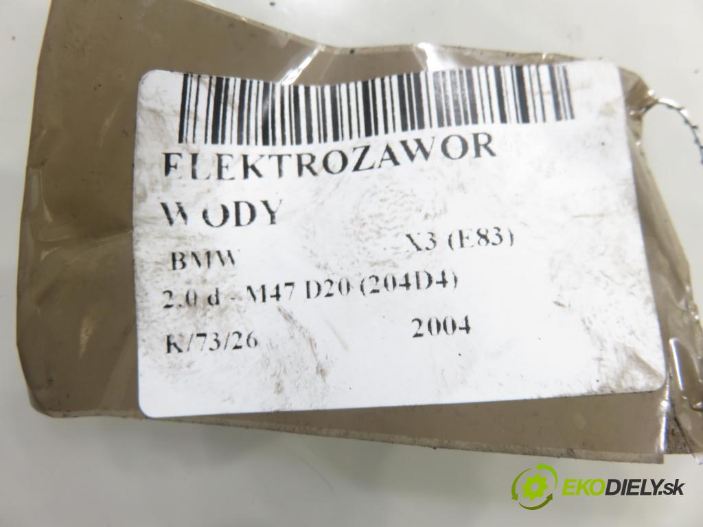 BMW X3 (E83) SUV 2004 110,00 2.0 d 150 - M47 D20 (204D4) 1995,00 ELEKTROVENTIL: vody 64118369807 ; 1147412149