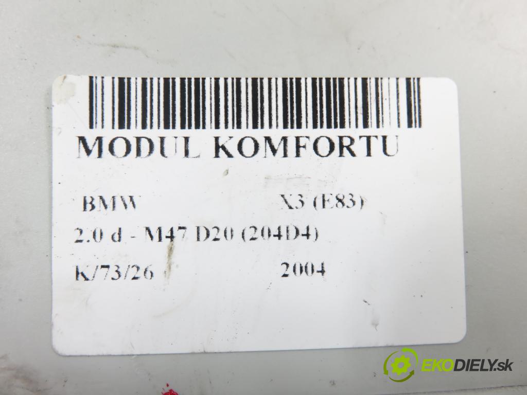 BMW X3 (E83) SUV 2004 110,00 2.0 d 150 - M47 D20 (204D4) 1995,00 MODUL komfortu 61353454607