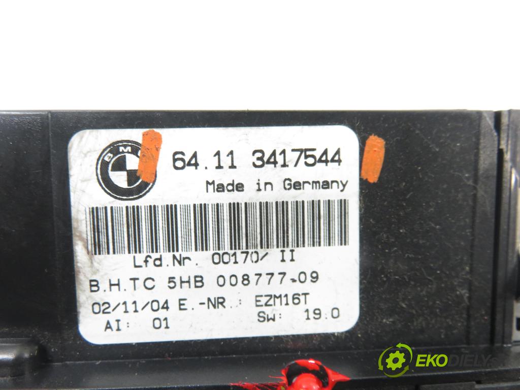 BMW X3 (E83) SUV 2004 110,00 2.0 d 150 - M47 D20 (204D4) 1995,00 Panel kúrenia KLIMATRONIK 64113417544
