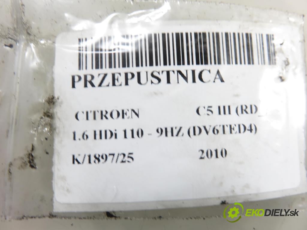 CITROEN C5 III (RD_) SEDAN 2010 80,00 1.6 HDi 110 - 9HZ (DV6TED4) 1560,00 Škrtiaca klapka 25365222 ; 25365223 (Škrtiaca klapka)