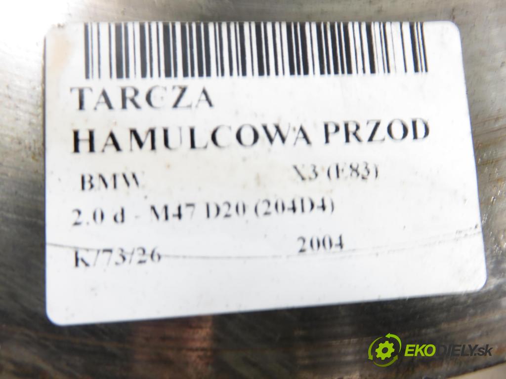BMW X3 (E83) SUV 2004 110,00 2.0 d 150 - M47 D20 (204D4) 1995,00 Lamela kotúč brzdová predný 