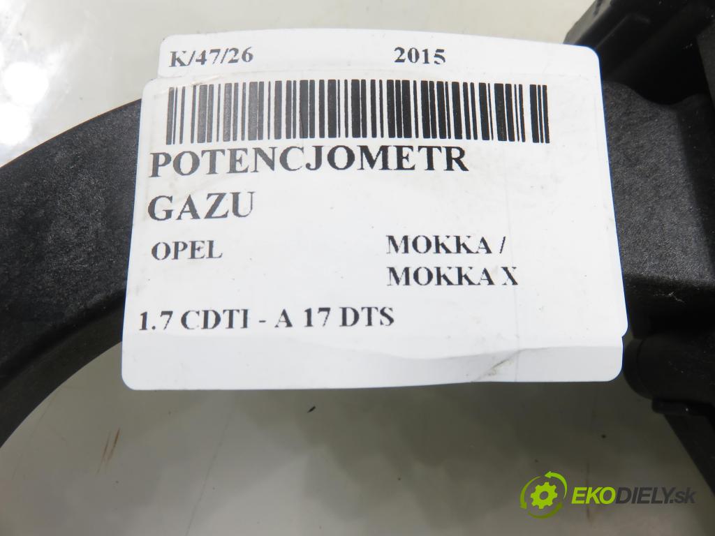 OPEL MOKKA / MOKKA X CROSSOVER 2015 96,00 1.7 CDTI - A 17 DTS 1686,00 Potenciometer plynu 96892406 (Potenciometer plynového pedálu)