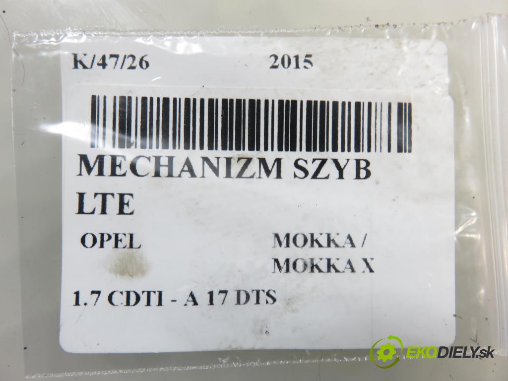 OPEL MOKKA / MOKKA X CROSSOVER 2015 96,00 1.7 CDTI - A 17 DTS 1686,00 Mechanizmus okien 98820SUV20