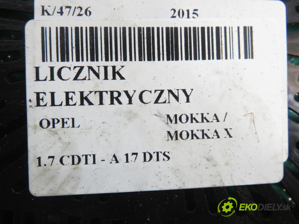 OPEL MOKKA / MOKKA X CROSSOVER 2015 96,00 1.7 CDTI - A 17 DTS 1686,00 Prístrojovka elektrický 95386878
