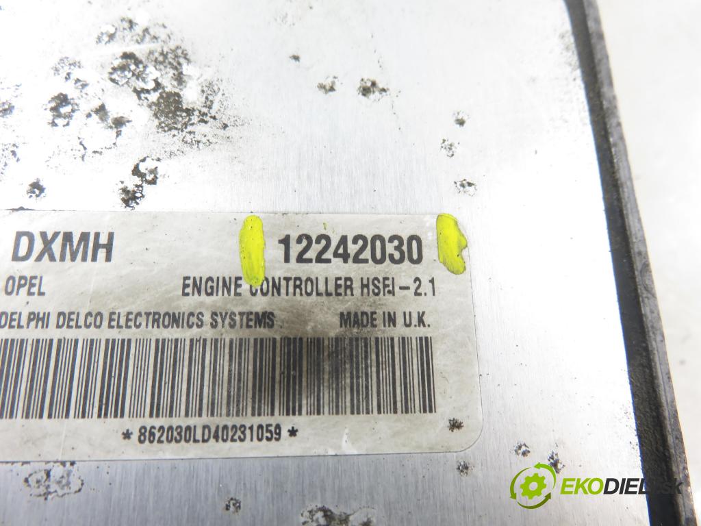OPEL ASTRA G liftback (T98) HB 2002 66,00 1.4 16V - Z 14 XE 1389,00 Riadiaca jednotka Motor 12242030