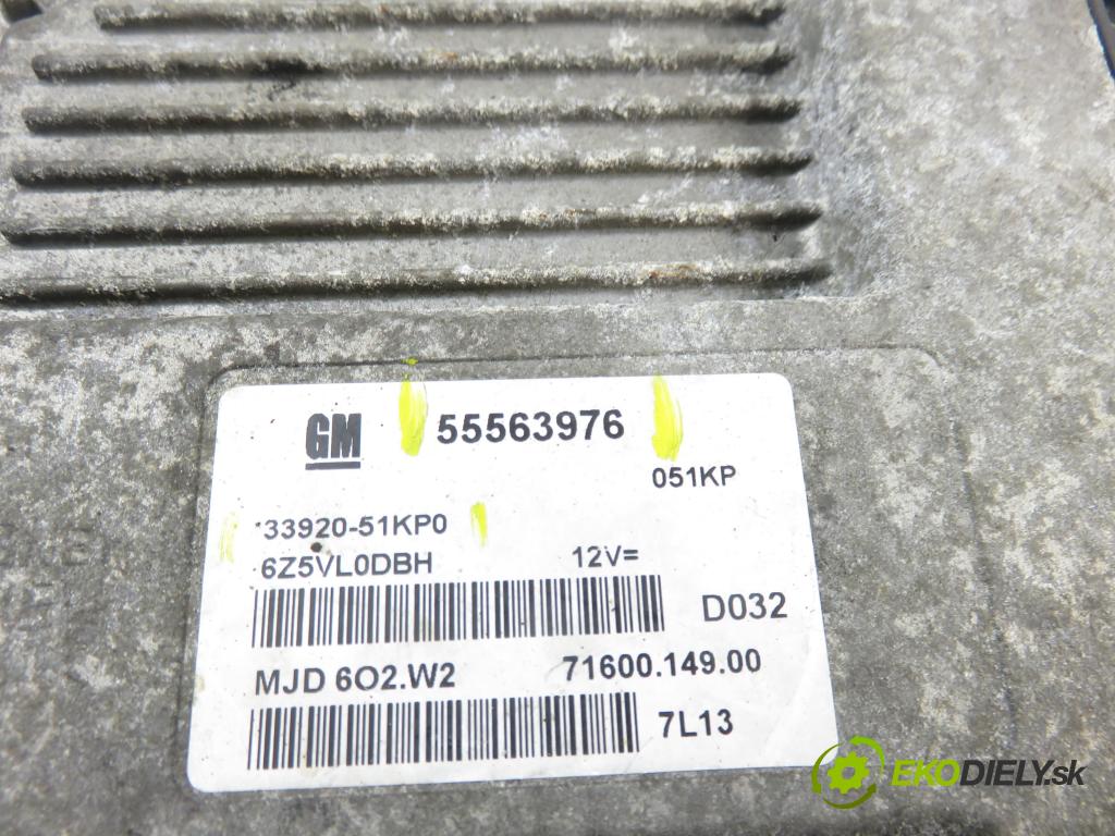 OPEL AGILA (B) (H08) HB 2008 55,00 1.3 CDTI - Z 13 DTJ 1248,00 Riadiaca jednotka Motor 55563976 ; 3392051KP0