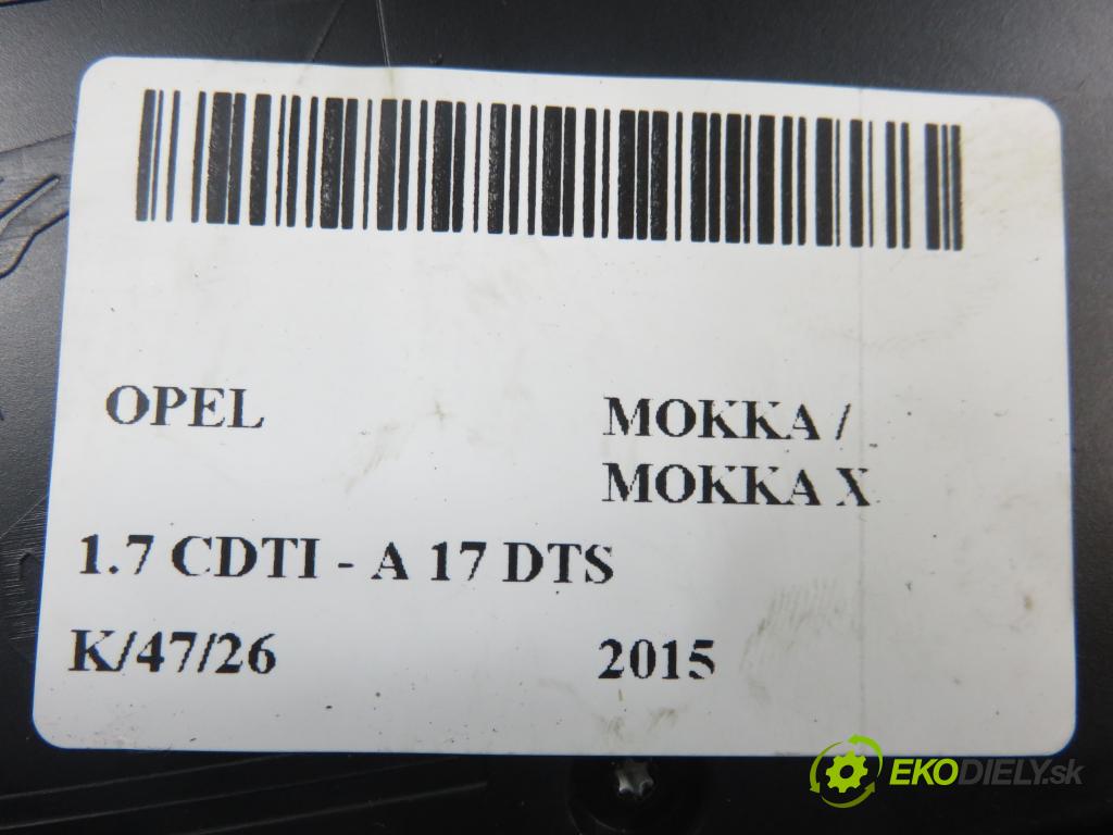 OPEL MOKKA / MOKKA X CROSSOVER 2015 96,00 1.7 CDTI - A 17 DTS 1686,00 Ovládač rádia 95352486 ; 13429876