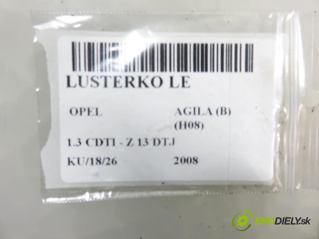OPEL AGILA (B) (H08) HB 2008 55,00 1.3 CDTI - Z 13 DTJ 1248,00 Spätné zrkadlo LE 3602103L