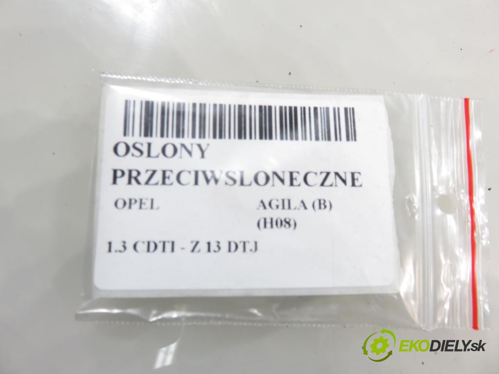 OPEL AGILA (B) (H08) HB 2008 55,00 1.3 CDTI - Z 13 DTJ 1248,00 kryty protislnečné 
