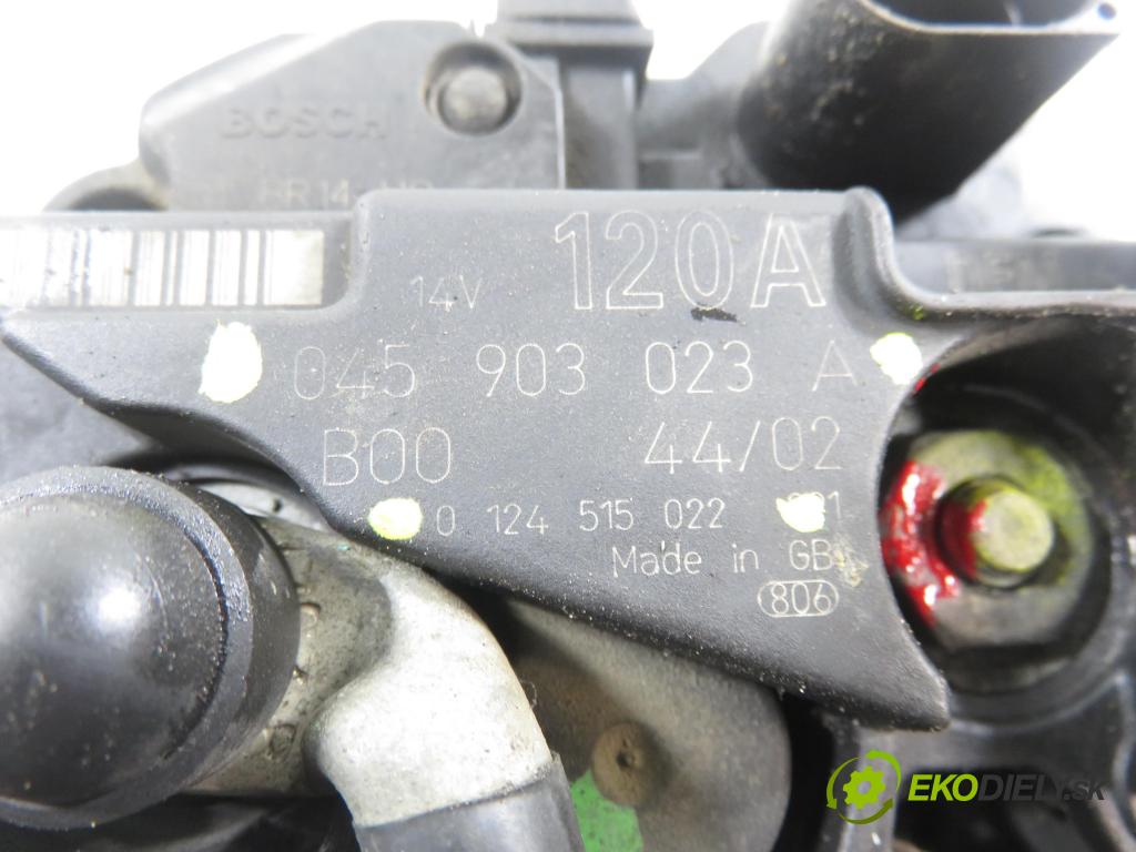 VW POLO (9N_) HB 2002 55,00 1.4 TDI PD 75 - AMF 1422,00 Alternátor 045903023A ; 0124515022 (Alternátor)