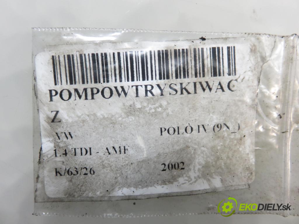 VW POLO (9N_) HB 2002 55,00 1.4 TDI PD 75 - AMF 1422,00 Vstrekovač 038130073AQ ; 0414720213 (Vstrekovač paliva)