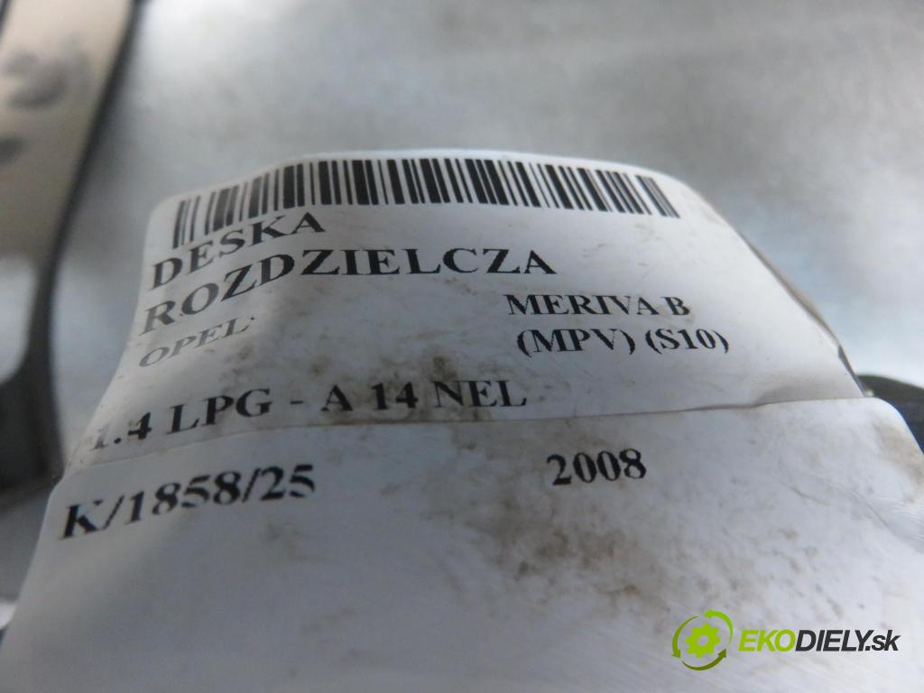 OPEL MERIVA B nadwozie wielkoprzestrzenne (MPV) (S10) MINIVAN 2008 88,00 1.4 LPG - A 14 NEL 1364,00 doska