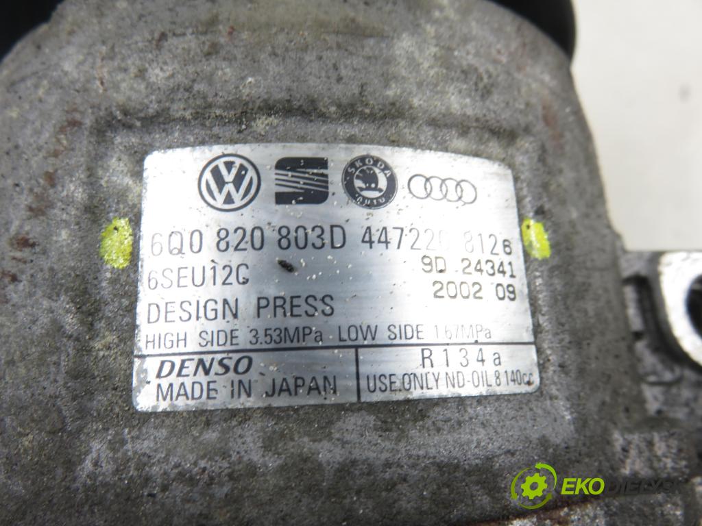 VW POLO (9N_) HB 2002 55,00 1.4 TDI PD 75 - AMF 1422,00 KOMPRESOR: klimatizace 6Q0820803D ; 4472208126 (Kompresor klimatizace)