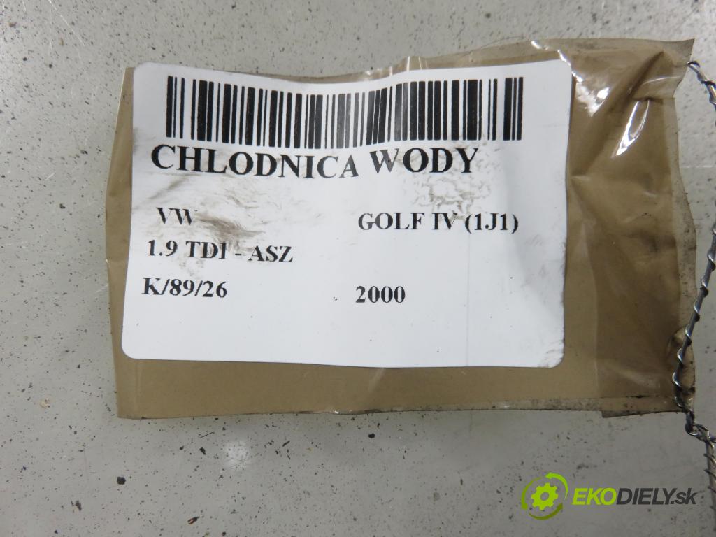 VW GOLF IV (1J1) HB 2000 96,00 1.9 TDI - ASZ 1896,00 chladič vody 