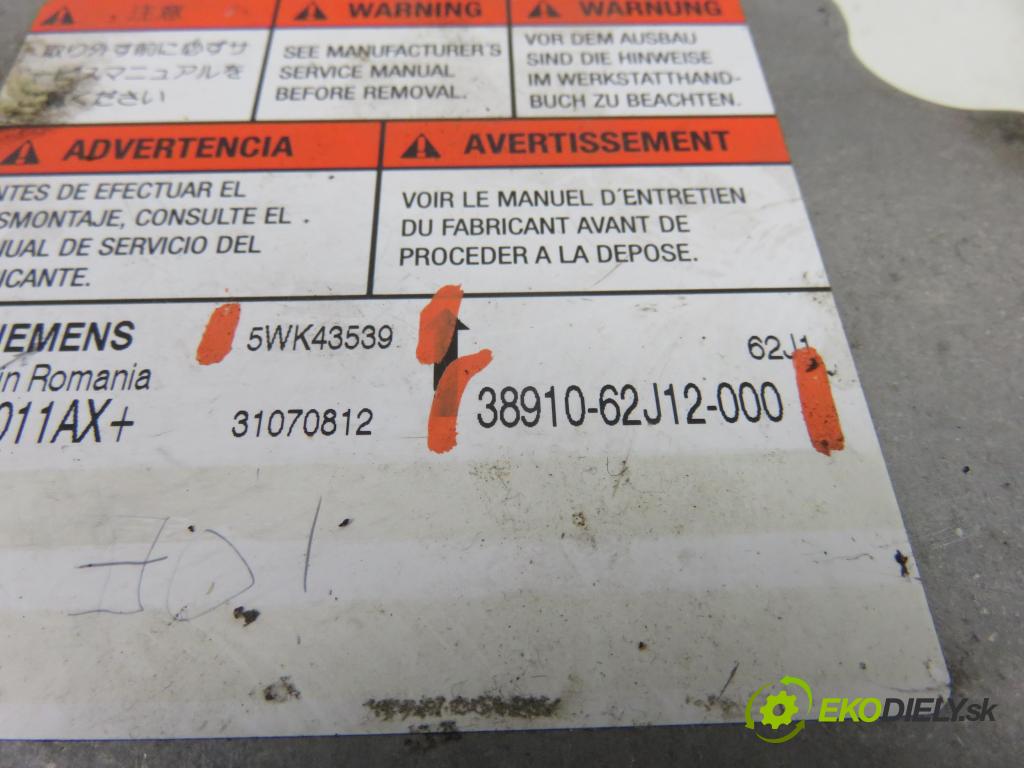 SUZUKI SWIFT III (MZ, EZ) HB 2010 68,00 1.3 4x4 (RS 413) - M13A 1328,00 MODUL air BAG 3891062J12000
