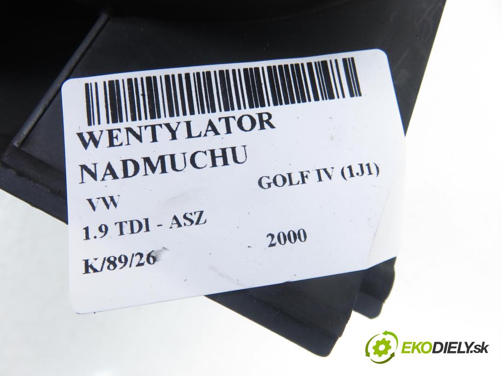 VW GOLF IV (1J1) HB 2000 96,00 1.9 TDI - ASZ 1896,00 Ventilátor vetráku 1J1819021B