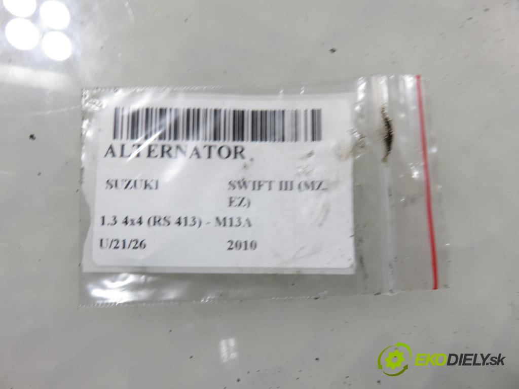 SUZUKI SWIFT III (MZ, EZ) HB 2010 68,00 1.3 4x4 (RS 413) - M13A 1328,00 Alternátor  (Alternátor)