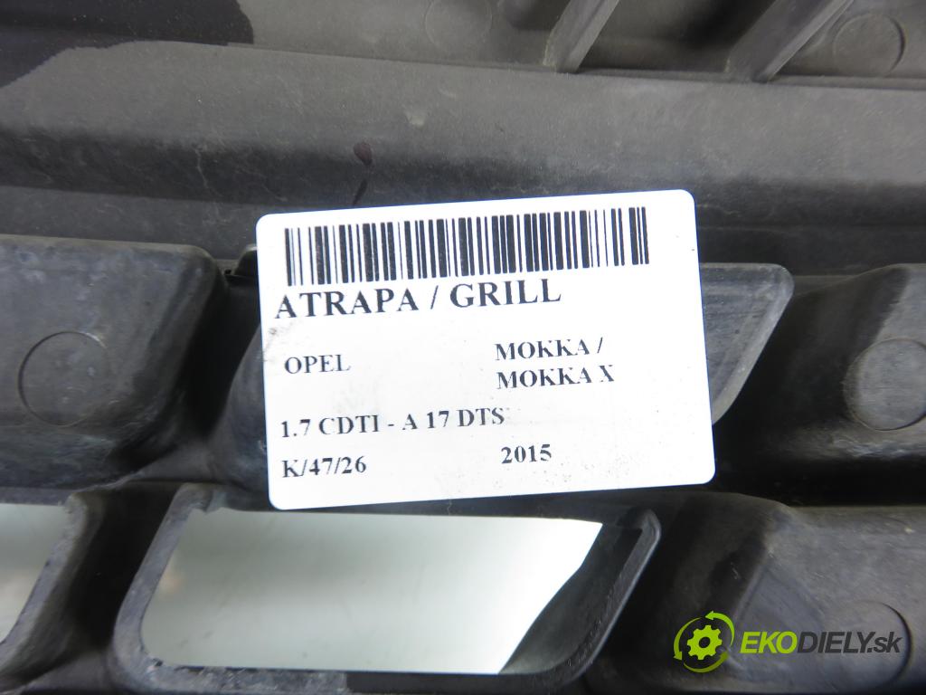OPEL MOKKA / MOKKA X CROSSOVER 2015 96,00 1.7 CDTI - A 17 DTS 1686,00 Mriežka / maska 95391779