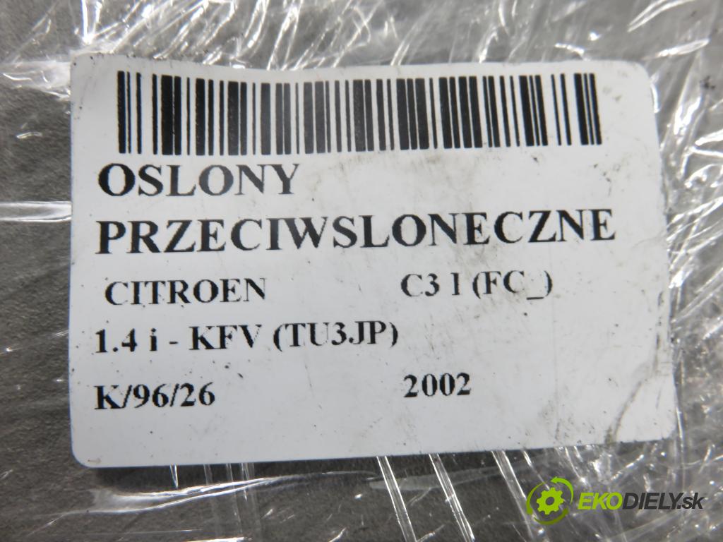 CITROEN C3 I (FC_) HB 2002 54,00 1.4 i - KFV (TU3JP) 1360,00 kryty protislnečné 