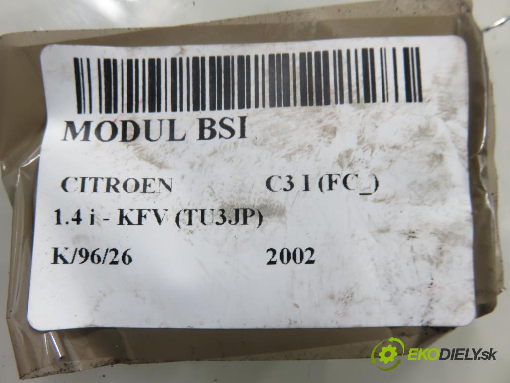 CITROEN C3 I (FC_) HB 2002 54,00 1.4 i - KFV (TU3JP) 1360,00 MODUL BSI S118085200G
