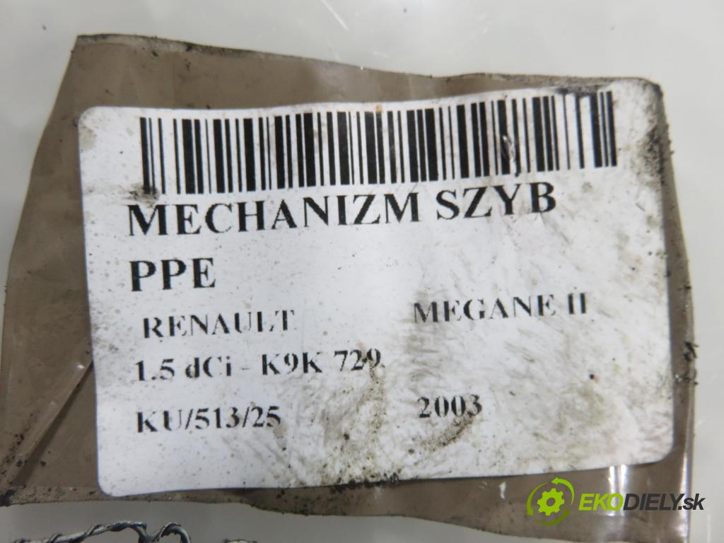 RENAULT MEGANE II (BM0/1_, CM0/1_) HB 2003 74,00 1.5 dCi - K9K 729 1461,00 Motorček sťahovania okien PP 400791D ; 440726