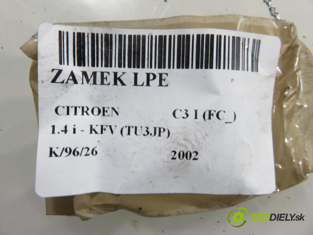 CITROEN C3 I (FC_) HB 2002 54,00 1.4 i - KFV (TU3JP) 1360,00 zámok 