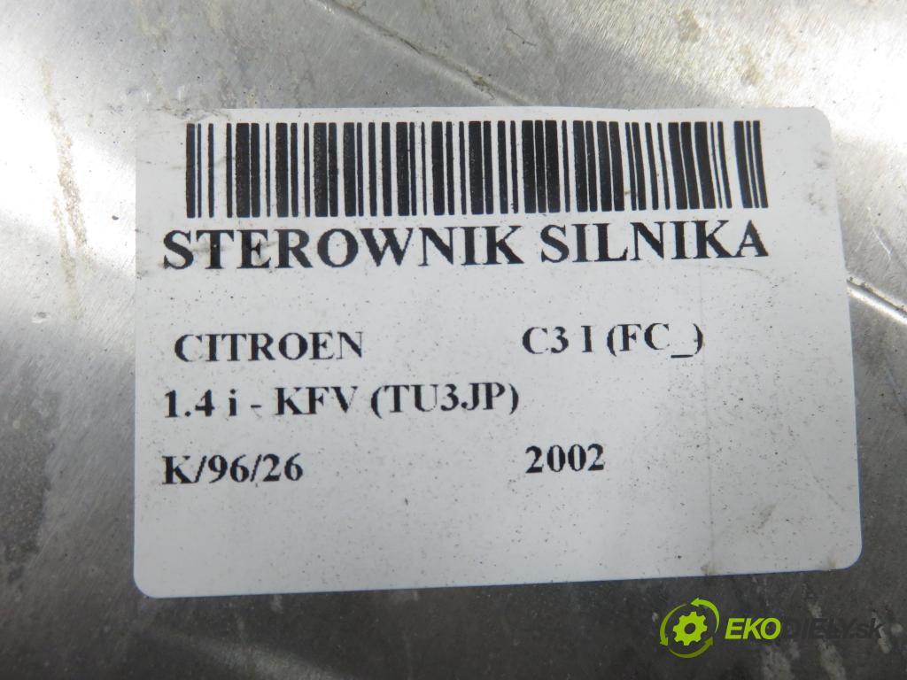 CITROEN C3 I (FC_) HB 2002 54,00 1.4 i - KFV (TU3JP) 1360,00 Riadiaca jednotka Motor 9648293980 ; 9642222380