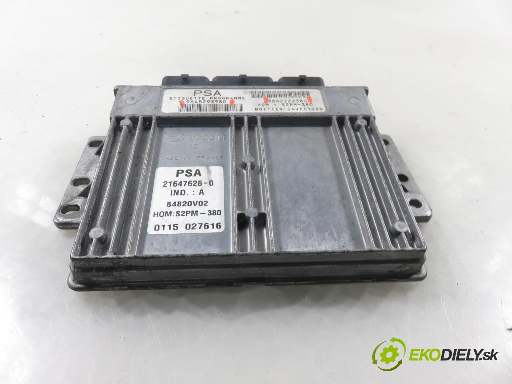 CITROEN C3 I (FC_) HB 2002 54,00 1.4 i - KFV (TU3JP) 1360,00 Riadiaca jednotka Motor 9648293980 ; 9642222380