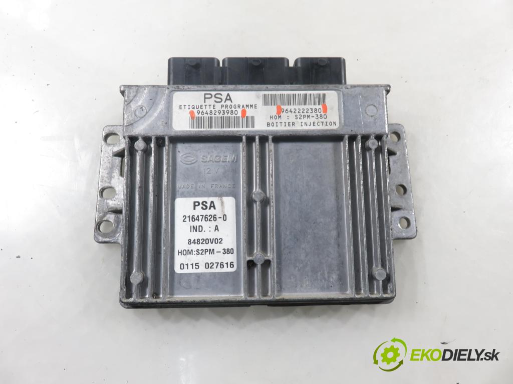 CITROEN C3 I (FC_) HB 2002 54,00 1.4 i - KFV (TU3JP) 1360,00 Riadiaca jednotka Motor 9648293980 ; 9642222380