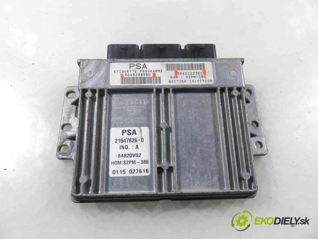 CITROEN C3 I (FC_) HB 2002 54,00 1.4 i - KFV (TU3JP) 1360,00 Riadiaca jednotka Motor 9648293980 ; 9642222380
