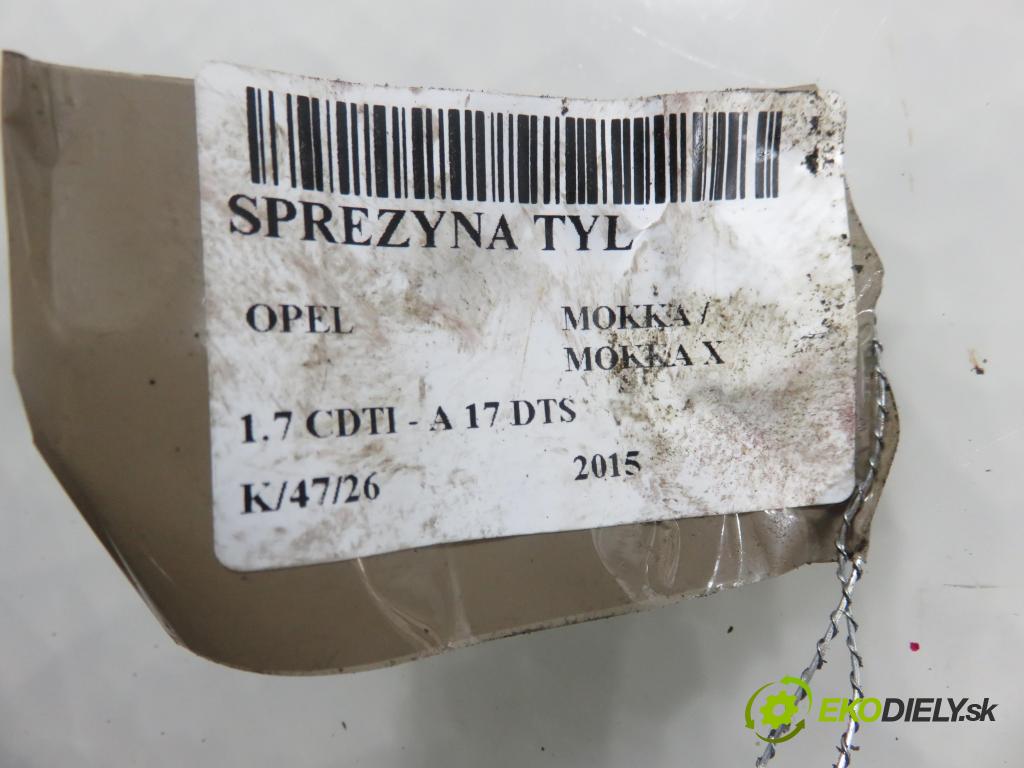 OPEL MOKKA / MOKKA X CROSSOVER 2015 96,00 1.7 CDTI - A 17 DTS 1686,00 Pružina zadné 