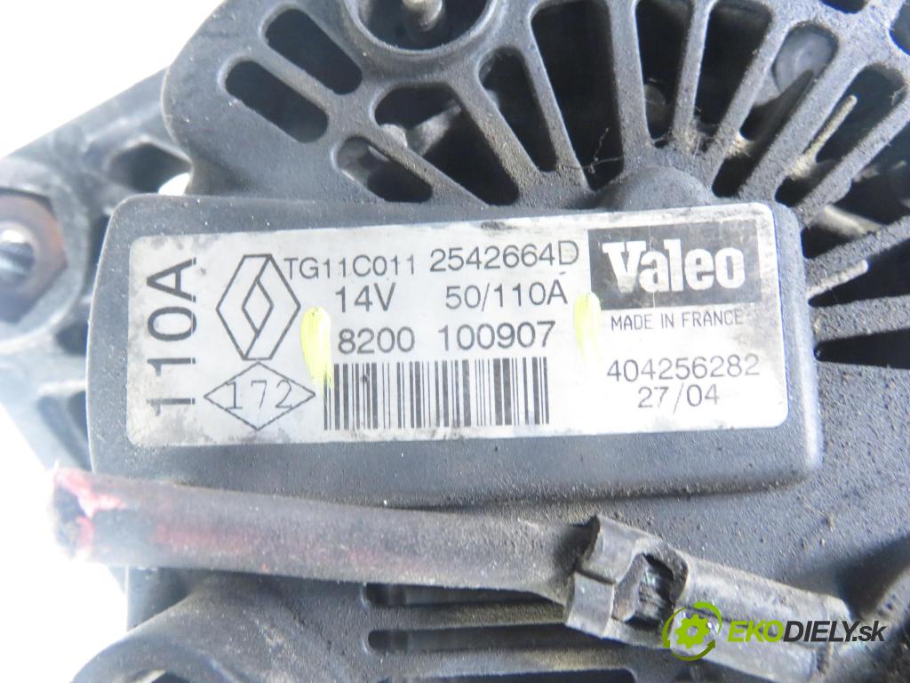 RENAULT MEGANE II (BM0/1_, CM0/1_) HB 2004 0,00 1.5 dCi - K9K 728 1461,00 Alternátor 8200100907 (Alternátor)