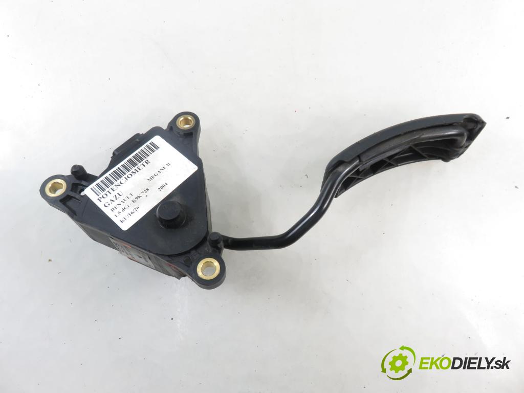 RENAULT MEGANE II (BM0/1_, CM0/1_) HB 2004 0,00 1.5 dCi - K9K 728 1461,00 Potenciometer plynu 8200153268 (Potenciometer plynového pedálu)