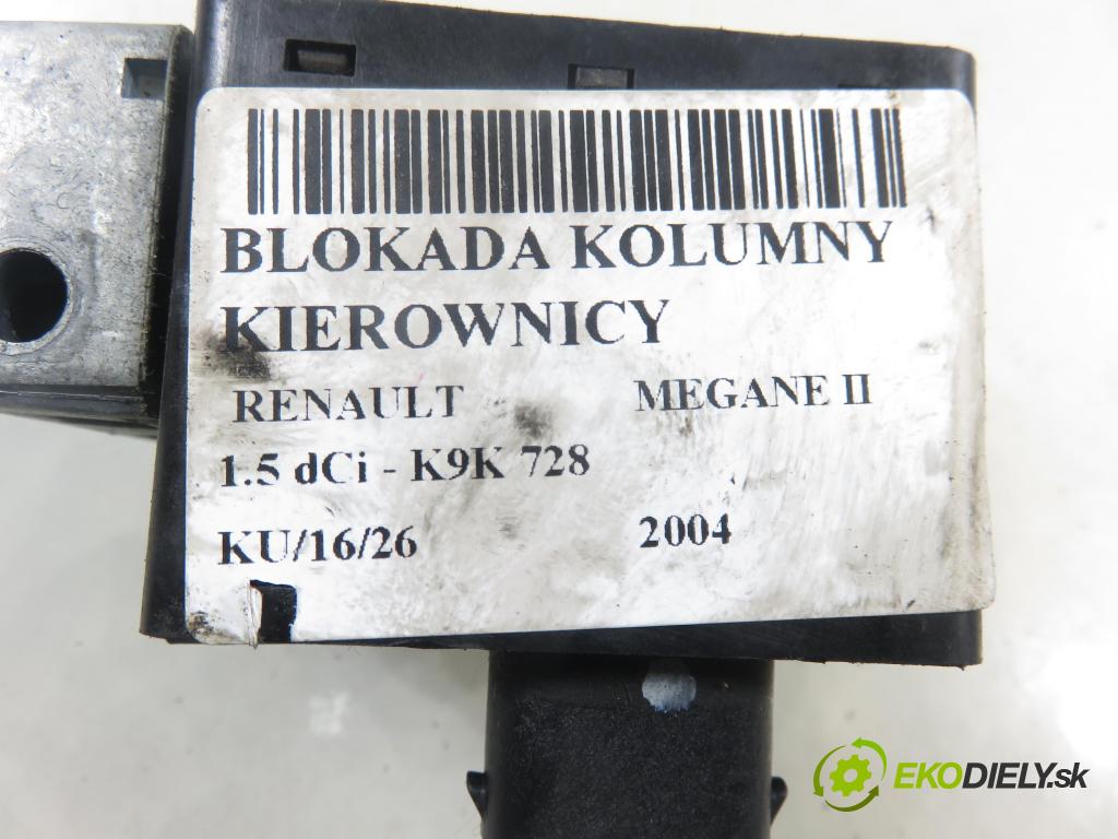 RENAULT MEGANE II (BM0/1_, CM0/1_) HB 2004 0,00 1.5 dCi - K9K 728 1461,00 blokáda tyče volantu 8200033233 ; E0160000