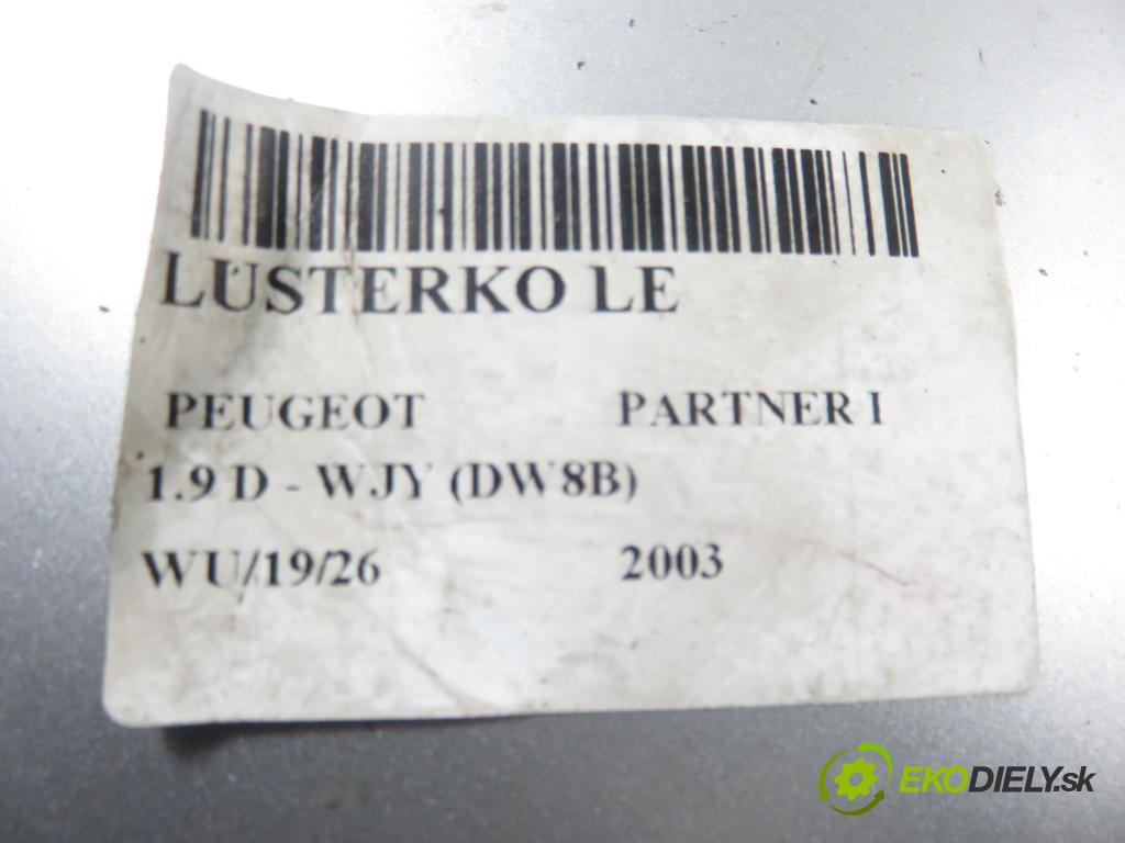 PEUGEOT PARTNER Combispace (5F) KOMBIVAN 2003 51,00 1.9 D - WJY (DW8B) 1868,00 Spätné zrkadlo