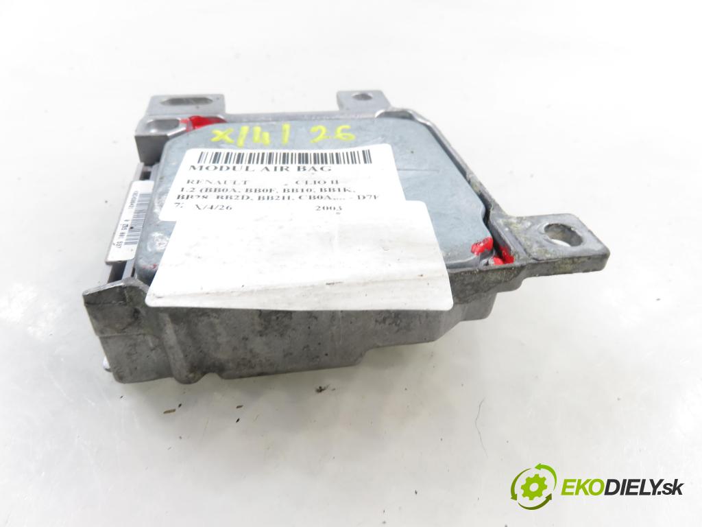 RENAULT CLIO II (BB_, CB_) HB 2003 43,00 1.2 8V 58 - D7F 726 1149,00 MODUL air BAG 0285001537 ; 8200277317