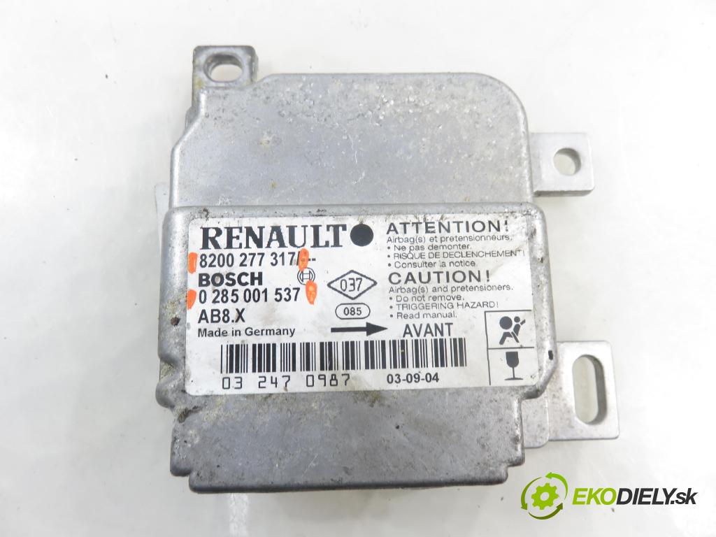 RENAULT CLIO II (BB_, CB_) HB 2003 43,00 1.2 8V 58 - D7F 726 1149,00 MODUL air BAG 0285001537 ; 8200277317